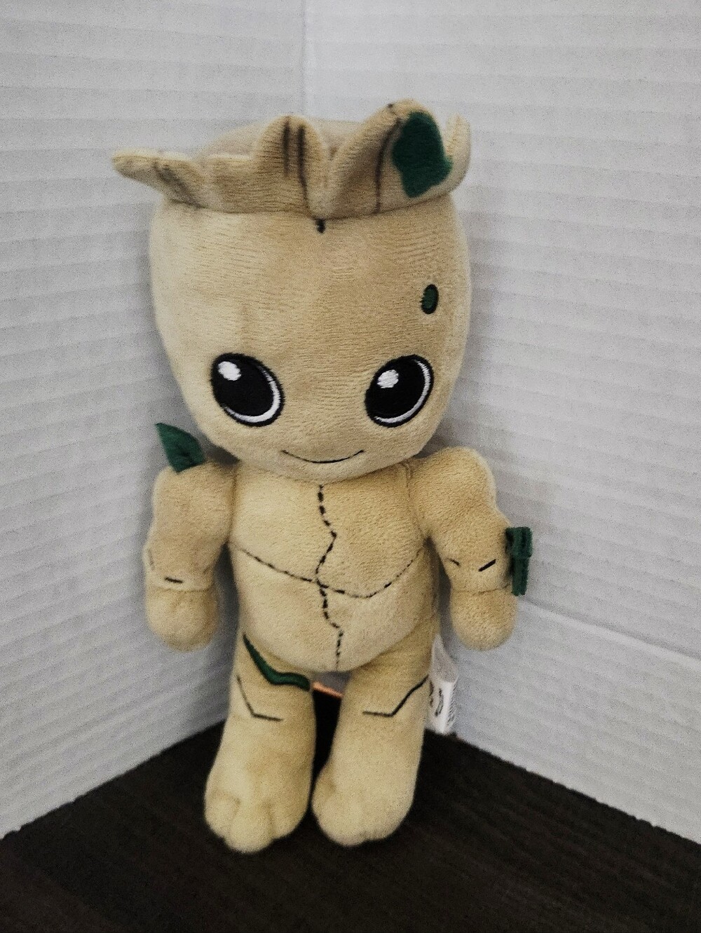 Plush Baby Groot Stuffed Toy - Tan with Green Accents